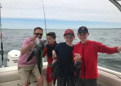 kids with their catches